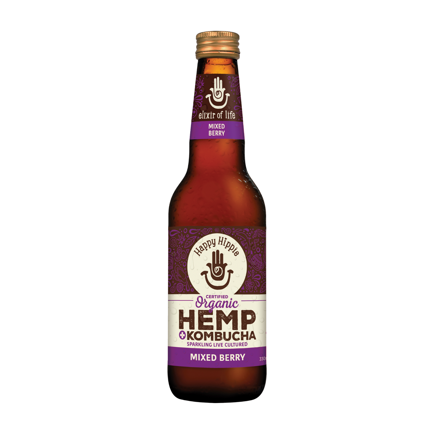 Mixed Berry Hemp + Kombucha - 12 x 330ml bottles