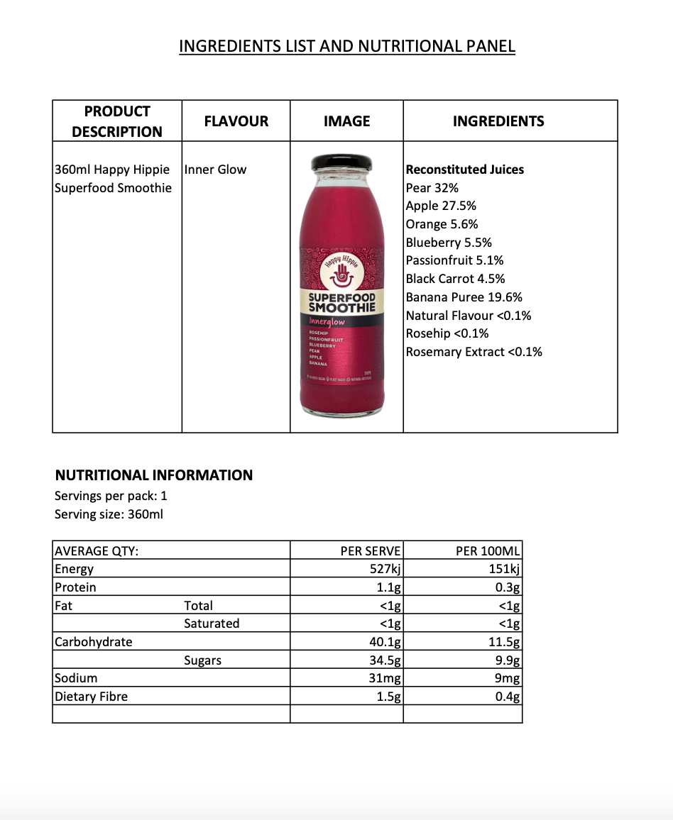 Immunity Superfood Smoothie - 12 x 350ml